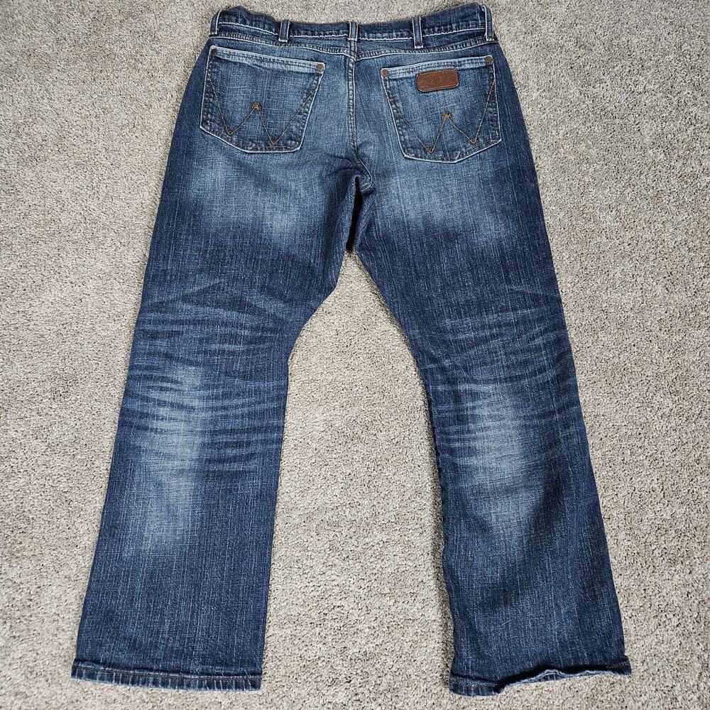 Wrangler Retro Jeans Mens 34X28 (Tag 36X30) Blue Relaxed Boot Cowboy Western - Picture 2 of 10